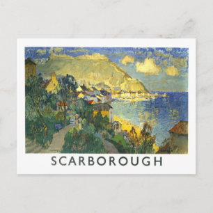 Postal Póster de viaje vintage de Scarborough