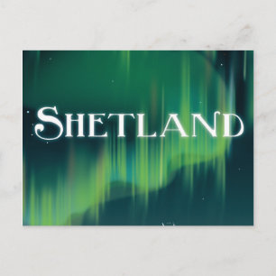 Postal Póster de viaje vintage de Shetland