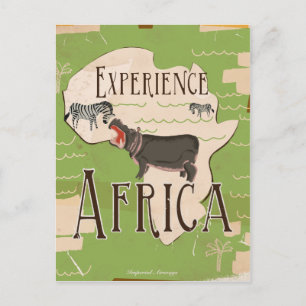 Postal Póster de viaje vintage Experimenta África