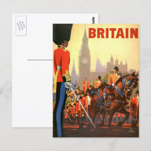 Postal Póster de viaje vintage, Guardia Real británica