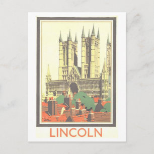 Postal Póster de viaje vintage Lincoln Inglaterra
