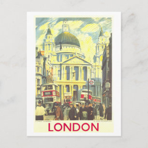 Postal Póster de viaje vintage Londres Inglaterra