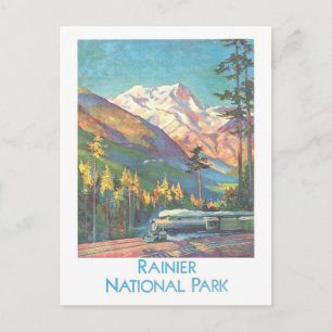 Postal Póster de viaje vintage para el Parque Nacional Ra