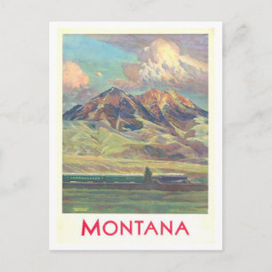 Postal Póster de viaje vintage para Montana