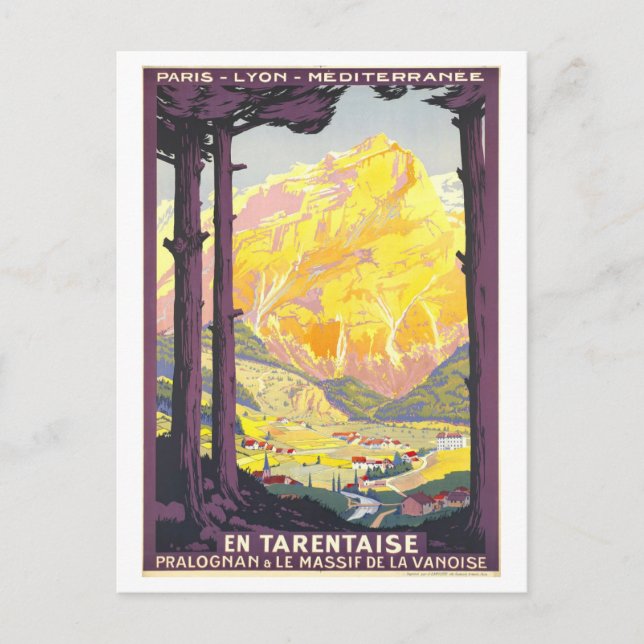 Postal Póster de viaje vintage Tarentaise (Anverso)