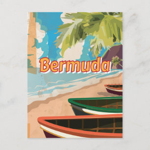 Postal Poster de viajes Bermuda Vintage