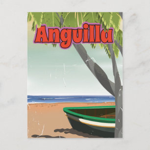 Postal Poster de viajes de Anguila.