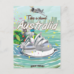 Postal Poster de viajes de Australia Sydney