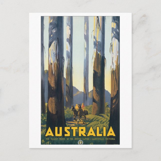 Postal Poster de viajes de cosecha australiana (Anverso)