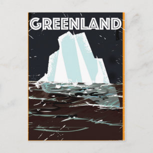 Postal Poster de viajes de cosecha de Groenlandia