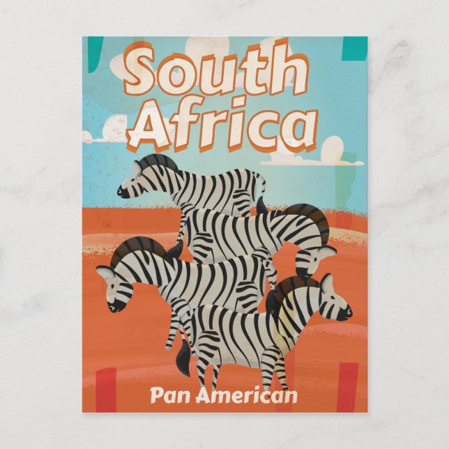 Postal Poster de viajes de cosecha de Sudáfrica (Anverso)