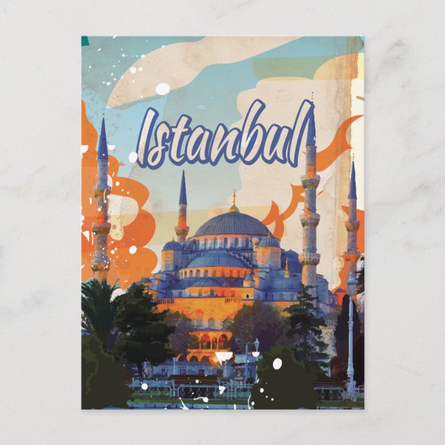 Postal Poster de Viajes de Estambul (Anverso)