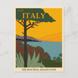 Postal Poster de Viajes de la Costa Amalfitana