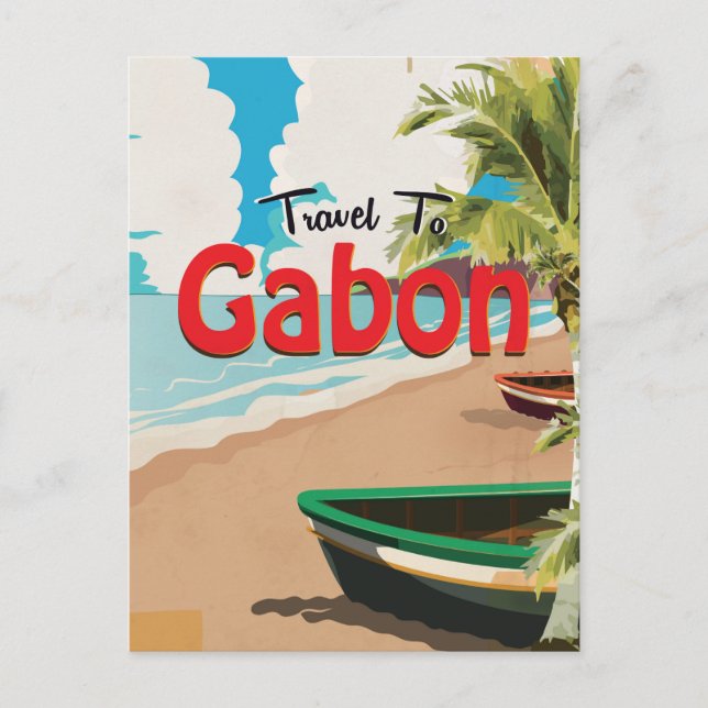Postal Poster de viajes de la época de Gabón (Anverso)