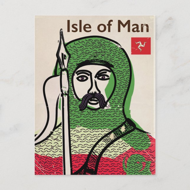 Postal Poster de viajes de la Isla de Man (Anverso)