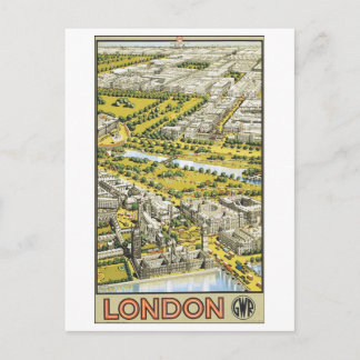 Postal Poster de Viajes de la Vintage de Londres