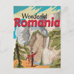 Postal Poster de Viajes de la Vintage de Rumania