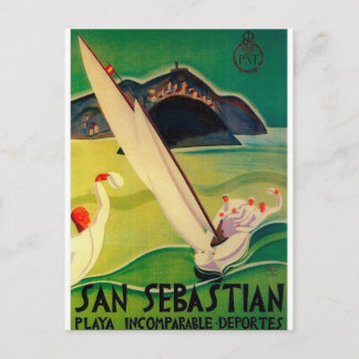Postal Poster de Viajes de la Vintage Donostia San Sebast