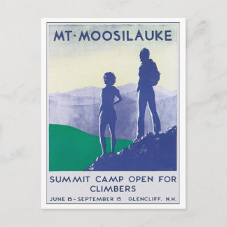 Postal Poster de Viajes de Mt. Moosilauke Vintage