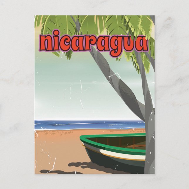 Postal Poster de viajes de Nicaragua. (Anverso)