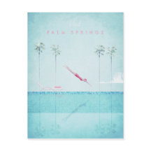Poster de Viajes de Palm Springs Vintage - Postcar