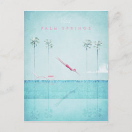 Postal Poster de Viajes de Palm Springs Vintage - Postcar