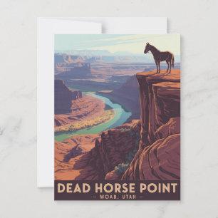 Postal Poster de Viajes de Punto de Caballo Muerto