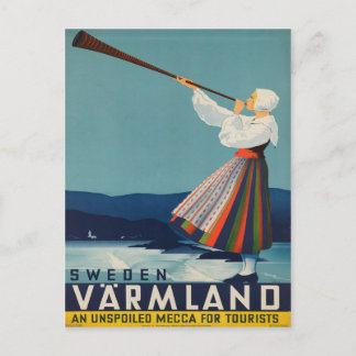 Postal Poster de Viajes de Varmland de Suecia