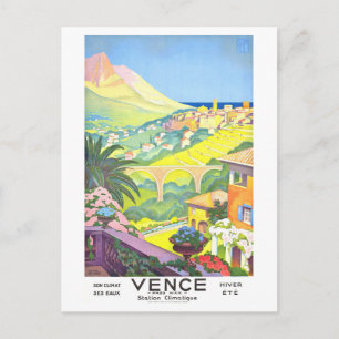 Postal Poster de Viajes de Vence, Francia,
