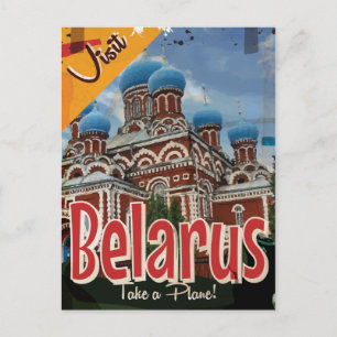 Postal Poster de Viajes de Viaje de Bielorrusia