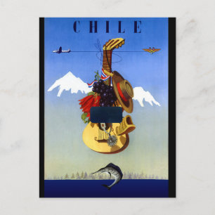 Postal Poster de Viajes de Viaje de Chile
