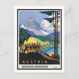 Postal Poster de Viajes de Vintage, Austria