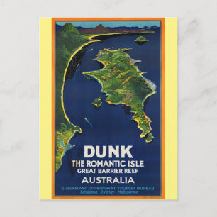 Postal Poster de viajes de vintage de la Gran Barrera de