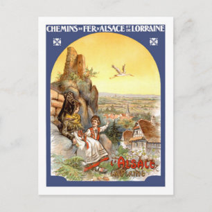 Postal Poster de Viajes de Vintage, Francia