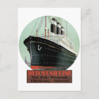 Poster de Viajes de Vintage - Línea Estrella Roja
