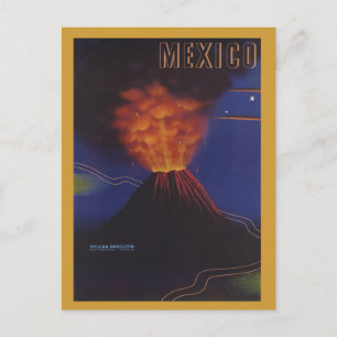Postal Poster de Viajes de Vintage - México alrededor de