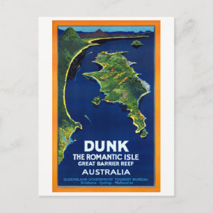 Postal Poster de viajes de vintage restaurado por Dunk en