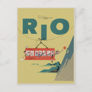 Postal Poster de Viajes de Vintage Rio