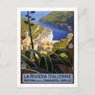 Postal Poster de Viajes de Vintage, Riviera Italiana