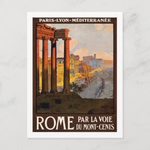 Postal Poster de Viajes de Vintage, Roma