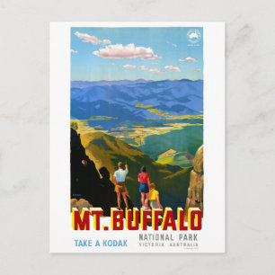 Postal Poster de Viajes del Mt. Buffalo Vintage de Austra