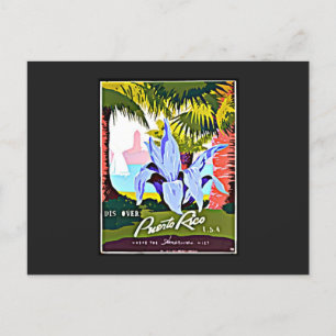 Postal poster de viajes "Discover Puerto Rico"