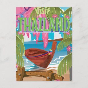 Postal Poster de viajes divertidos en Tailandia