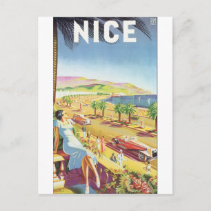 Postal POSTER de viajes NICE Vintage