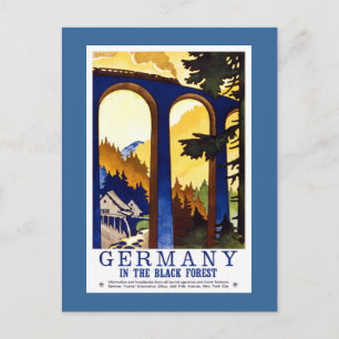 Postal Poster de viajes por la selva negra de Alemania