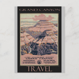 Postal Poster de Viajes por Vintage del Gran Cañón Arizon