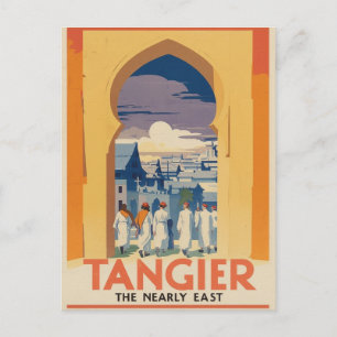Postal Poster de viajes Tangier Vintage
