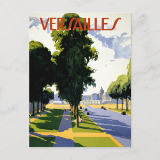 Postal Poster de Viajes Versailles Vintage Restaurado