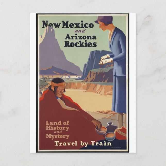 Postal Poster de Viajes Vintage Ad Retro Impresiones (Anverso)