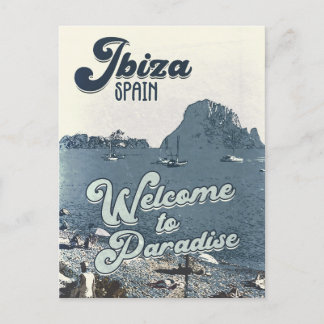 Postal Poster de Viajes Vintage de Ibiza España